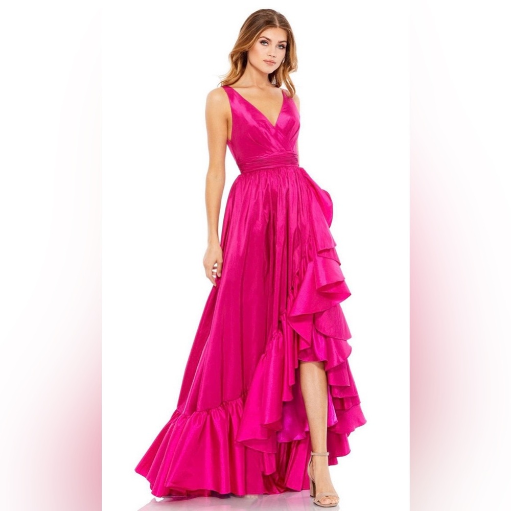 Women’s Taffeta Hi-low Ruffle Gown